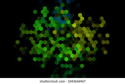 Dark Blue, Yellow vector modern geometrical abstract background. Texture, brand-new background. Geometric background in Origami style with gradient. 
