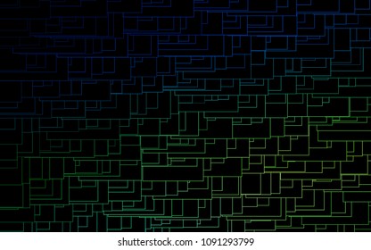 Dark Blue, Yellow vector modern geometrical background. Abstract template. Geometric pattern in square style with gradient.