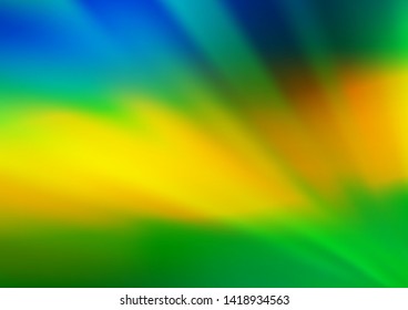 Dark Blue, Yellow vector modern bokeh pattern. A completely new color illustration in a bokeh style. A completely new design for your business.