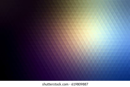 Dark Blue, Yellow vector modern geometrical abstract background. Texture, brand-new background. Geometric background in Origami style with gradient. 