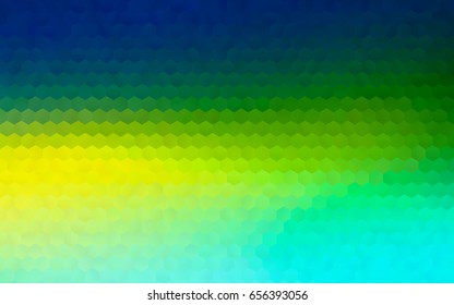Dark Blue, Yellow vector modern geometrical abstract background. Texture, brand-new background. Geometric background in Origami style with gradient. 
