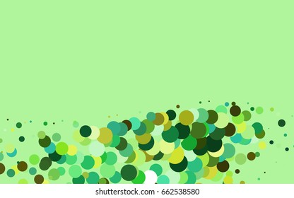 Dark Blue, Yellow vector modern geometrical circle abstract background. Dotted texture template. Geometric pattern in halftone style with gradient. 