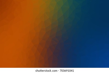 Dark Blue, Yellow vector modern geometrical abstract background. Texture, new background. Geometric background in Origami style with gradient. 