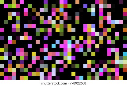 Dark Blue, Yellow vector modern geometrical background. Abstract template. Geometric pattern in square style with gradient.