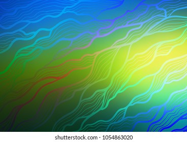 Dark Blue, Yellow vector natural abstract template. Creative illustration in blurred style with doodles and Zen tangles. A completely new template for your business design.