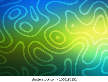Dark Blue, Yellow vector natural abstract template. Decorative shining illustration with doodles on abstract template. Brand-new design for your business.