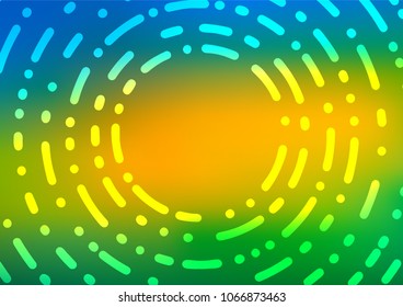 Dark Blue, Yellow vector natural elegant pattern. Shining colored illustration with doodles in Zen tangle style. The doodle design can be used for your web site.