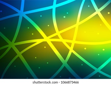 Dark Blue, Yellow vector natural elegant template. Decorative shining illustration with doodles on abstract template. Brand-new design for your business.