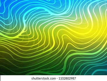 Dark Blue, Yellow vector natural elegant pattern. Sketchy hand drawn doodles on blurred background. The completely new template can be used for your brand book.