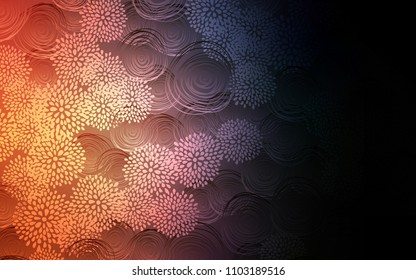 Dark Blue, Yellow vector natural elegant artwork. Colorful abstract illustration with flowers in doodle style. Brand-new style for your business design.