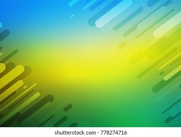 Dark Blue, Yellow vector natural elegant pattern. Ethnic elegant natural pattern with gradient. Hand painted design for web, leaflet, textile.