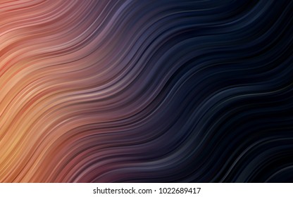 Dark Blue, Yellow vector pattern with bent ribbons. Creative illustration in halftone marble style with gradient. Brand-new design for your ads, poster, banner.