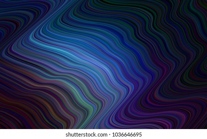 Dark Blue, Yellow vector pattern with lava shapes. Creative geometric illustration in marble style with gradient. A new texture for your  ad, booklets, leaflets.