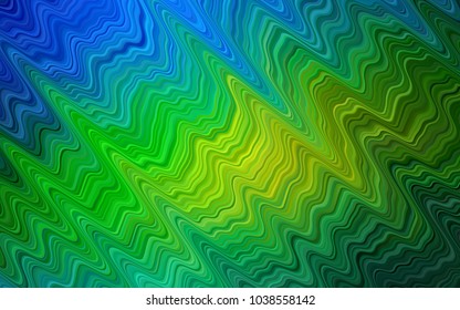 Dark Blue, Yellow vector pattern with liquid shapes. Shining illustration, which consist of blurred lines, circles. Pattern for your business design.