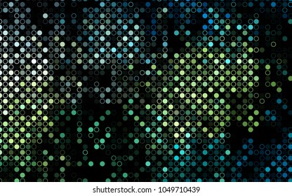Dark Blue, Yellow vector  pattern with spheres. Modern abstract illustration with colorful water drops. New design for ad, poster, banner of your website.