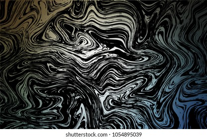 Dark Blue, Yellow vector pattern with lava shapes. Colorful illustration in abstract marble style with gradient. A completely new memphis design for your business.