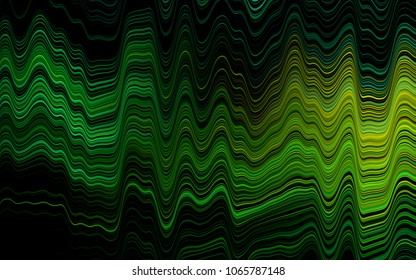 Dark Blue, Yellow vector pattern with bent ribbons. A sample with blurred bubble shapes. A new texture for your  ad, booklets, leaflets.