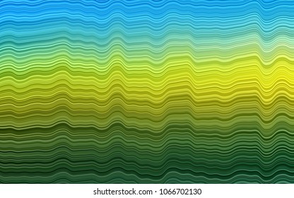 Dark Blue, Yellow vector pattern with lava shapes. Shining illustration, which consist of blurred lines, circles. Marble design for your web site.