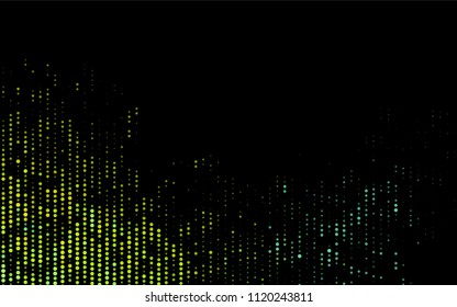 Dark Blue, Yellow vector  pattern with spheres. Glitter abstract illustration with blurred drops of rain. New design for ad, poster, banner of your website.