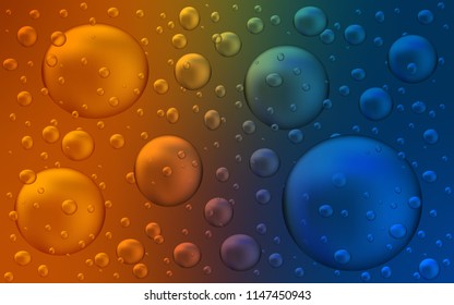 Dark Blue, Yellow vector pattern with spheres. Abstract illustration with colored bubbles in nature style. The pattern can be used for aqua ad, booklets.