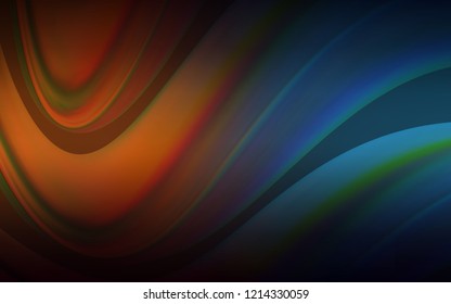 Dark Blue, Yellow vector pattern with lamp shapes. A vague circumflex abstract illustration with gradient. A completely new template for your business design.