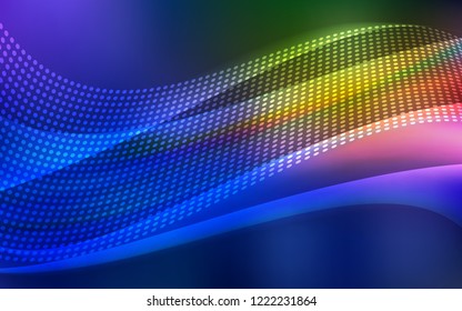 Dark Blue, Yellow vector pattern with spheres, triangles. Design with connection of dots and lines on colorful background. Trendy design for wallpaper, fabric makers.