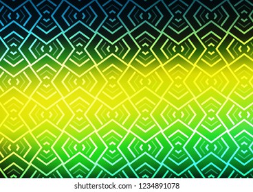 Dark Blue, Yellow vector pattern with narrow lines. Blurred decorative design in simple style with lines. Best design for your ad, poster, banner.
