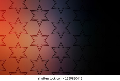 Dark Blue, Yellow vector pattern with christmas stars. Glitter abstract illustration with colored stars. Smart design for your business advert.