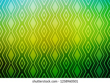 Dark Blue, Yellow vector pattern with lines, rectangles. Colorful illustration with lines, cubes on abstract template. Pattern for ads, posters, banners.