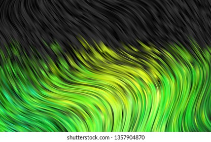 Dark Blue, Yellow vector pattern with liquid shapes. Creative geometric illustration in marble style with gradient. Brand new design for your ads, poster, banner.