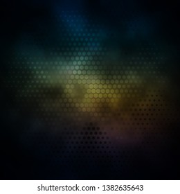 Dark Blue, Yellow vector pattern with circles. Abstract decorative design in gradient style with bubbles. New template for your brand book.