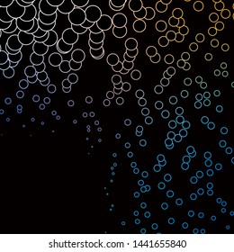 Dark Blue, Yellow vector pattern with circles. Abstract decorative design in gradient style with bubbles. Pattern for business ads.