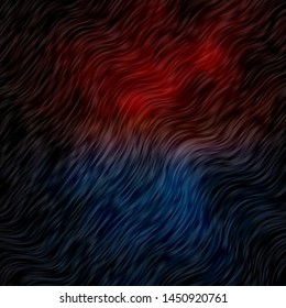 Dark Blue, Yellow vector pattern with lines. Colorful illustration in circular style with lines. Pattern for websites, landing pages.