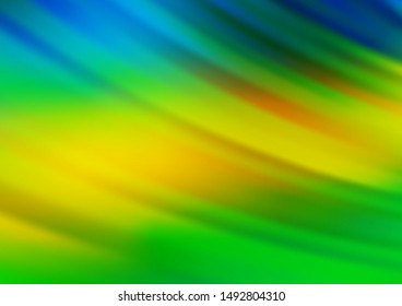 Dark Blue, Yellow vector pattern with narrow lines. Decorative shining illustration with lines on abstract template. Backdrop for TV commercials.