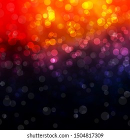 Dark Blue, Yellow vector pattern with spheres. Abstract colorful disks on simple gradient background. Design for your commercials.