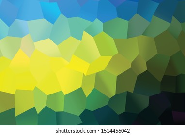 Dark Blue, Yellow vector pattern with colorful hexagons. Colorful hexagons on abstract backdrop. Pattern can for your ad, booklets.