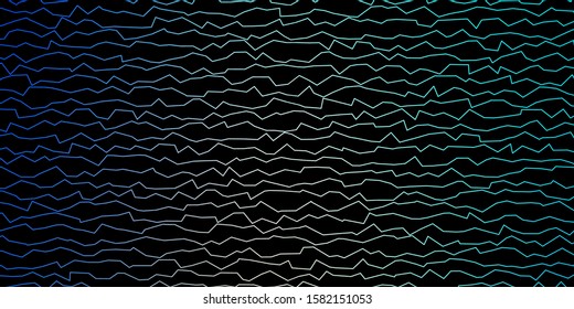 Dark Blue, Yellow vector pattern with curves. Abstract illustration with bandy gradient lines. Smart design for your promotions.