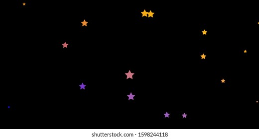 Dark Blue, Yellow vector pattern with abstract stars. Colorful illustration with abstract gradient stars. Best design for your ad, poster, banner.