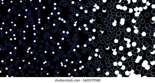 Dark Blue, Yellow vector pattern with spheres. Illustration with set of shining colorful abstract spheres. Design for your commercials.