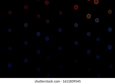 Dark Blue, Yellow vector pattern with magic elements. Abstract illustration with gothic gradient shapes. Simple design for occult depiction.