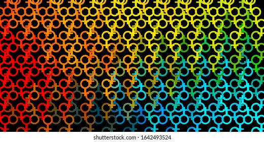 Dark Blue, Yellow vector pattern with magic elements. Abstract illustration with gothic gradient shapes. Simple design for occult depiction.