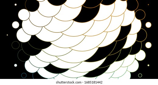 Dark Blue, Yellow vector pattern with circles. Illustration with set of shining colorful abstract spheres. Pattern for wallpapers, curtains.