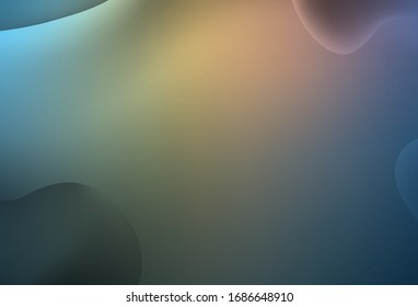 Dark Blue, Yellow vector pattern with curved circles. Shining illustration, which consist of blurred lines, circles. A completely new template for your business design.