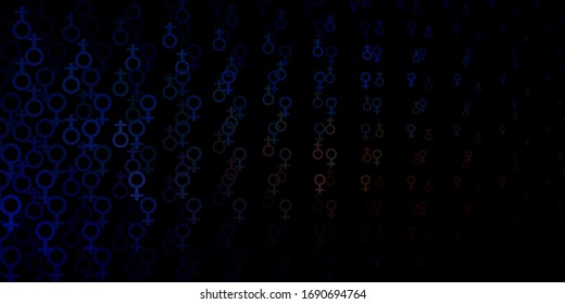 Dark Blue, Yellow vector pattern with magic elements. Retro design in abstract style with witchcraft forms. Simple base for your occult design.