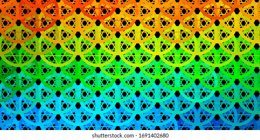 Dark Blue, Yellow vector pattern with magic elements. Retro design in abstract style with witchcraft forms. Design for magic, spiritual events.