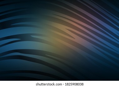 Dark Blue, Yellow vector pattern with lines. Colorful gradient illustration in simple style with lines. Best design for your business.