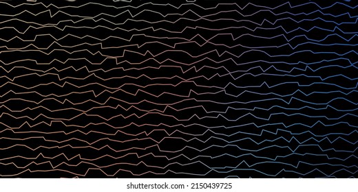 Dark Blue, Yellow vector pattern with lines. Abstract gradient illustration with wry lines. Best design for your posters, banners.
