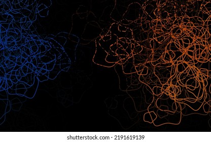 Dark Blue, Yellow vector pattern with random forms. Colorful chaotic forms with gradient in modern style. Best smart design for your business.