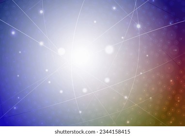 Dark Blue, Yellow vector pattern with sharp lines. Colorful shining illustration with lines on abstract template. Pattern for ad, booklets, leaflets.
