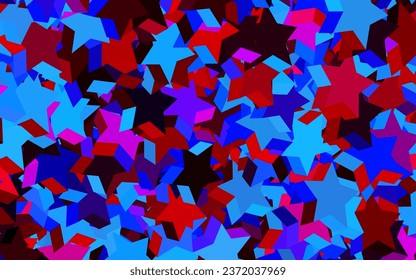 Dark Blue, Yellow vector pattern with christmas stars. Blurred decorative design in simple style with stars. Pattern for astronomy websites.